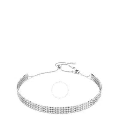 Swarovski Womens White Subtle Rhodium-plated Brass And Zirconia Bracelet
