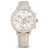 Swarovski Matrix Tennis Chrono Watch In Beige