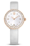 Swarovski Matrix Tennis Leather Strap Watch, 30mm