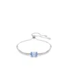 Swarovski Womens Blue Matrix Tennis Rhodium-plated And Zirconia Bracelet In Blue