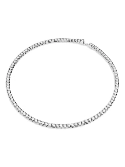 Swarovski Matrix Crystal Tennis Necklace, 16.4 In Metallic