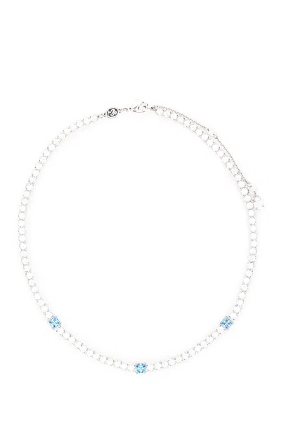 Swarovski Matrix Tennis Necklace In White