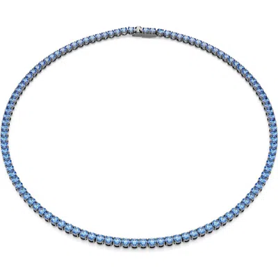 Swarovski Matrix Tennis Necklace In Gray