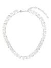 Swarovski Matrix Tennis Necklace In Silver