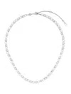 Swarovski Matrix Tennis Necklace In Silver