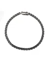 Swarovski Matrix Tennis Ruthenium Bracelet In Black