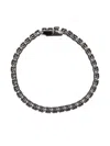 Swarovski Matrix Tennis Ruthenium Bracelet In Metallic