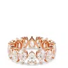 Swarovski Matrix Vittore Ring In Pink/white/rose Gold Tone/gold Tone