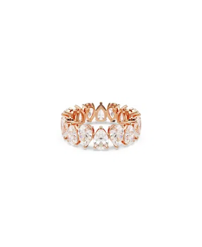 Swarovski Matrix Vittore Rose Gold-tone Pear Cut Ring In White