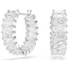 Swarovski Matrix Hoop Earrings In White