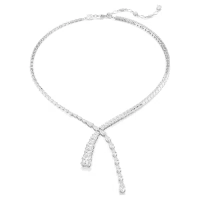 Swarovski Matrix Y-halskette In Weiss