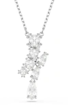 Swarovski Maxtrix Pendant Necklace In White
