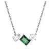 Swarovski Mesmera Pendant Mixed Cuts Green Rhodium Plated In Green