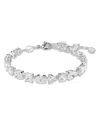 Swarovski Mesmera Mixed Cuts Rhodium Plated Bracelet In Metallic