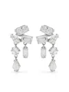 Swarovski Mesmera Crystal-embellished Drop Earrings In Silver