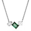 Swarovski Mesmera Pendant Mixed Cuts Green Rhodium Plated In Green