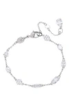 Swarovski Womens Crystal Mesmera Rhodium-plated Brass And Crystal Bracelet In Silver
