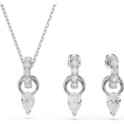 Swarovski Mesmera Drop Earrings & Pendant Necklace Set