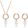 Swarovski Mesmera Drop Earrings & Pendant Necklace Set In Multi