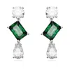 Swarovski Mesmera Crystal-embellished Earrings In Green