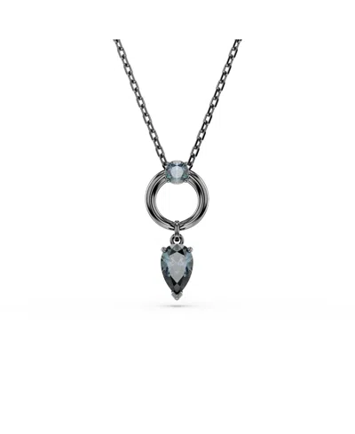 Swarovski Mesmera Gold-tone Plated Pendant Necklace In Gray