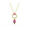 Swarovski Mesmera Gold-tone Plated Pendant Necklace In Pink