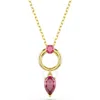 Swarovski Mesmera Gold-tone Plated Pendant Necklace In Red