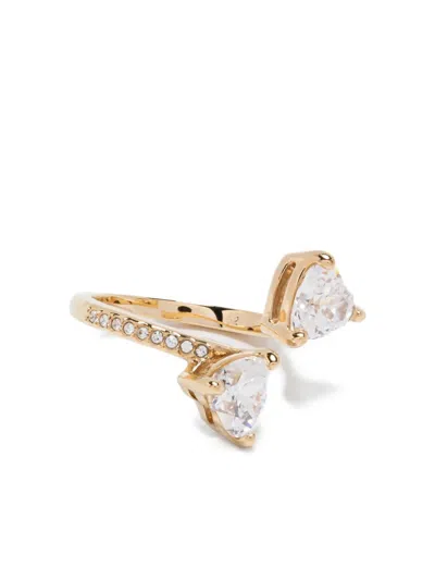 Swarovski Mesmera Heart-crystal Ring In Gold