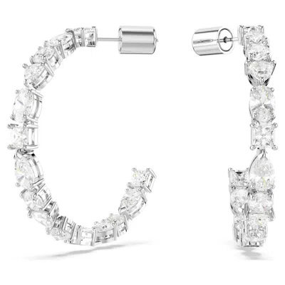 Swarovski Mesmera Hoop Earrings In White