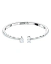 Swarovski Attract Mixed Crystal Cuff Bracelet In Silver Tone In Silver