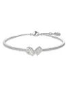 Swarovski Women's Mesmera Goldtone, Rhodium-plated & Crystal Mixed Cuts Bangle In Silver