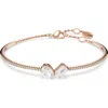 Swarovski Mesmera Rose Gold-tone Plated Mixed Cuts Bangle In Gold