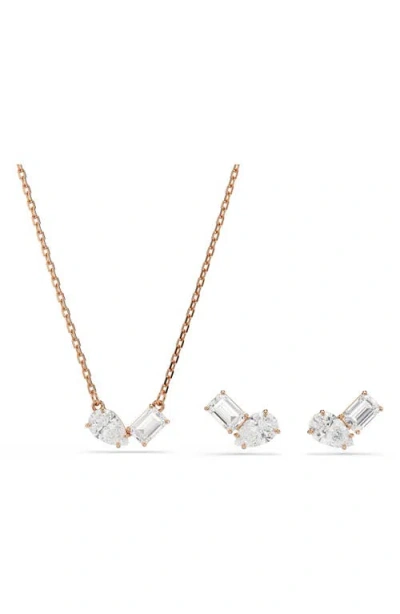 Swarovski Mesmera Moi Et Toi Earrings & Necklace Set In Multi