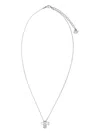Swarovski Crystal Pendant Necklace Adjustable Chain Length In 银色