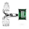 Swarovski Mesmera Open Ring In Green