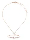 Swarovski Mesmera Pear-cut Set In Gold