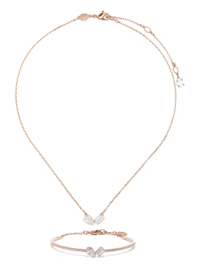 Swarovski Mesmera Pear-cut Set In Gold