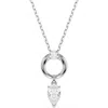 Swarovski Mesmera Pear Cut Pendant Necklace In Metallic