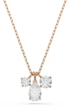 Swarovski Mesmera Rose Gold-tone Plated Pendant Necklace In Gold