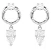 Swarovski Mesmera Rhodium Plated Drop Earrings In Metallic