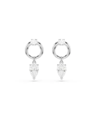 Swarovski Mesmera Rhodium Plated Drop Earrings