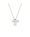 Swarovski Mesmera Rose Gold-tone Plated Pendant Necklace In Gold