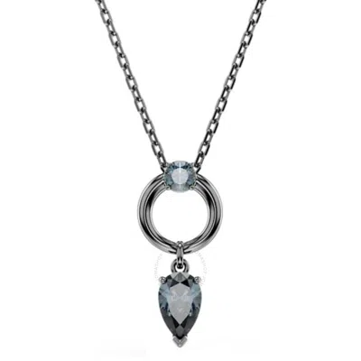 Swarovski Mesmera Ruthenium Plated Mixed Cuts Necklace In Gray