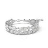 Swarovski Mesmera Soft Bracelet Double Rhodium Shiny Crystal In White
