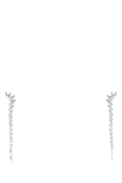 Swarovski Silver Metal Mesmera Earrings In Metallic