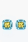 Swarovski Metal Dulcis Stud Earrings With Cushion Cut Crystal