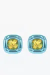 Swarovski Metal Dulcis Stud Earrings With Cushion Cut Crystal