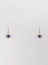 Swarovski Metal Eye Symbol Earrings
