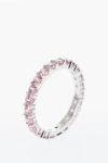 Swarovski Metal Matrix Ring Embellished With Crystals In Pink