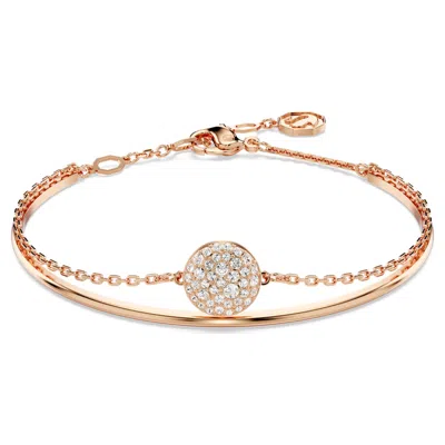 Swarovski White, Rhodium Plated Or Rose Gold-tone Meteora Bangle Bracelet